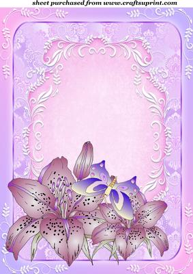 Pink and Lilac Lily Topper 2