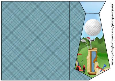 Golf Themed Cut and Fold Card