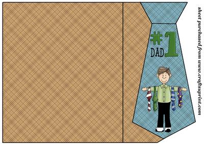 No 1 Dad Tie Card