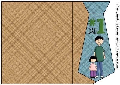 No 1 Dad Tie Card(girl)