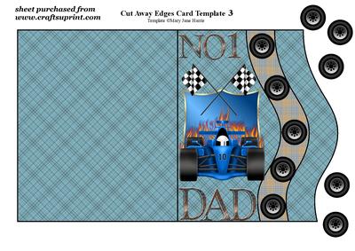 No 1 Dad Racing Car Card