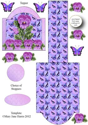 Purple Floral Easel Card