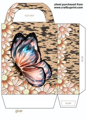 Butterfly and Daisy Gift Bag 2