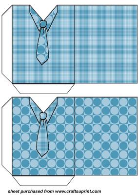 2 Blue Shirt and Tie Seed Packets