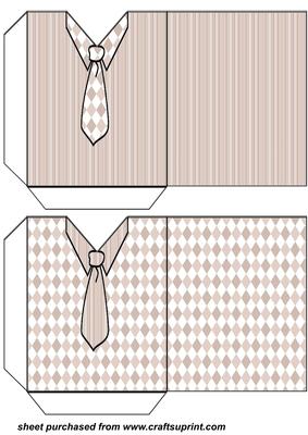 2 Light Brown Shirt and Tie Seed Packets