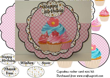 Cupcakes Rocker Card Mini Kit