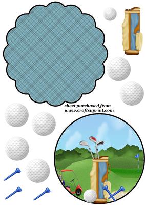 Scalloped Golf Themed Topper