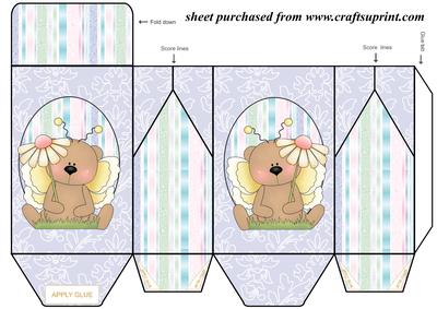 Butterfly Bear Pinch Bag 3