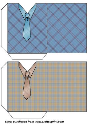 Brown and Blue Check Shirt and Tie Pockets 2