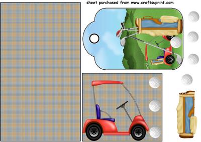 Golfer Tag Pocket Card Front