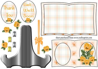 Orange Pansy Book Sheet and Stand