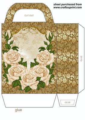 Cream Roses Gift Bag 1
