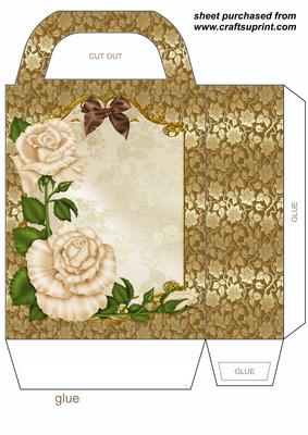 Cream Roses Gift Bag 2
