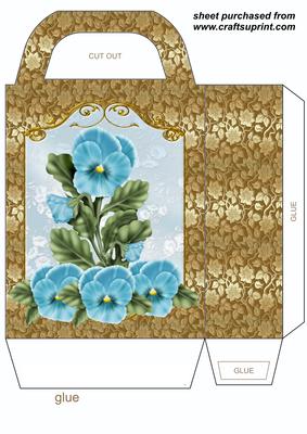 Blue Pansy Gift Bag