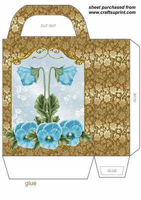 Blue Pansy Gift Bag 2