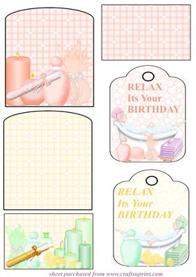 Orange and Yellow Relax Tag Toppers