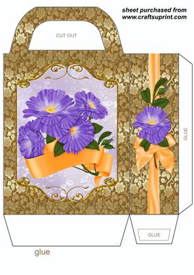 Purple Floral Gift Bag