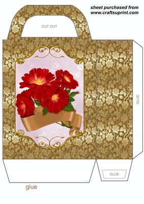 Red Floral Gift Bag
