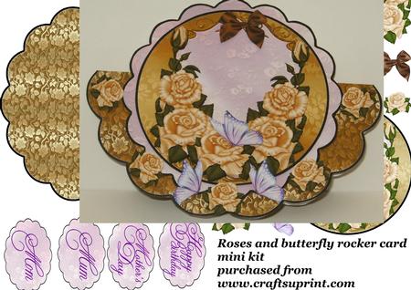 Floral Butterfly Rocker Card Mini Kit