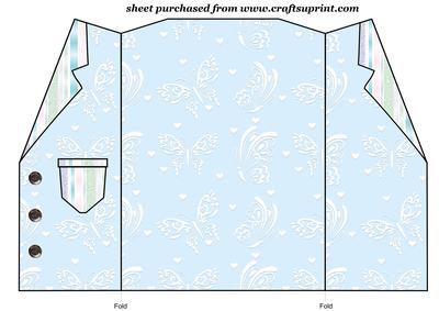 Blue Butterfly Jacket Card Blank