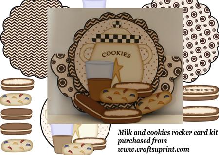 Milk and Cookies Rocker Card Mini Kit