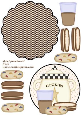 Milk and Cookies Scalloped Topper
