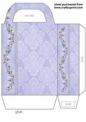 Blue Floral Gift Bag