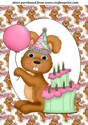 Birthday Bunny Topper 3