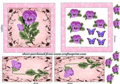 Purple Pansy Door Topper