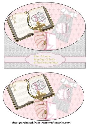 Girls Christening Card Front