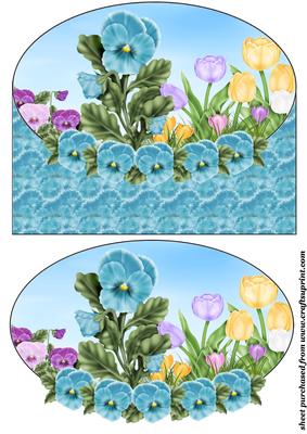 Blue Pansy Card Front