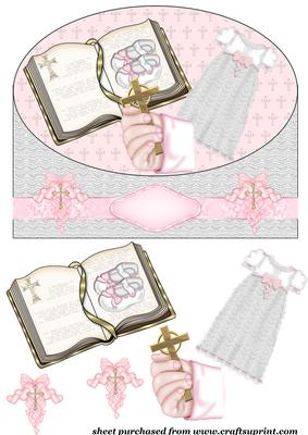 Girls Christening Card Front