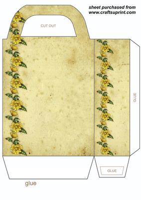 Yellow Floral Gift Bag