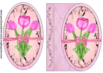 Pink Tulips Card Front