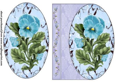 Blue Pansy Card Front(o)