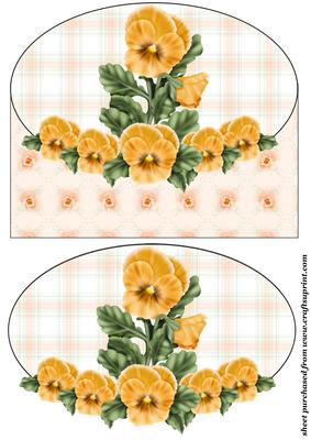 Orange Pansy Card Front 1