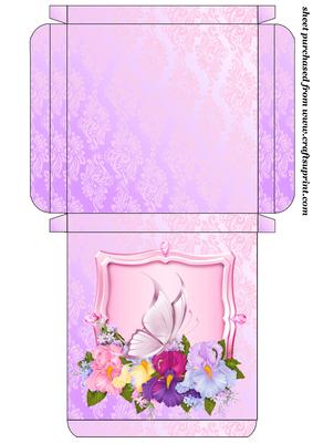 Pink Floral Card Box