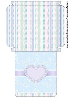 Blue Butterfly Heart Card Box