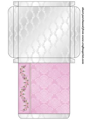 Pink and Silver Floral Card Box