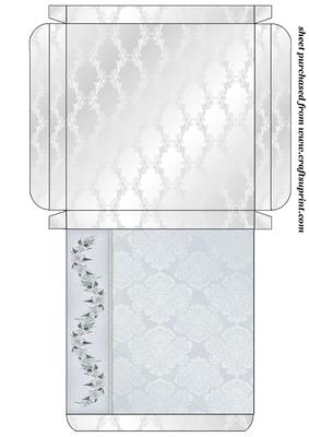 Silver Floral Card Box