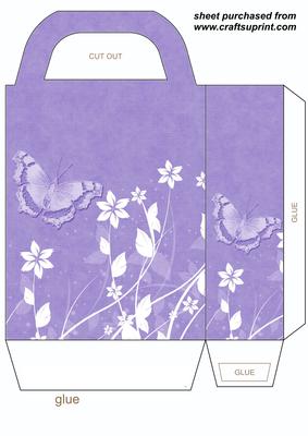 Purple Butterfly Gift Bag
