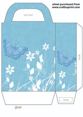 Blue Butterfly Gift Bag 1