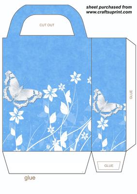 Blue Butterfly Gift Bag 2