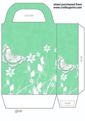 Green Butterfly Gift Bag
