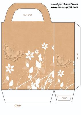 Orange Butterfly Gift Bag