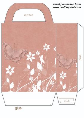 Peach Butterfly Gift Bag