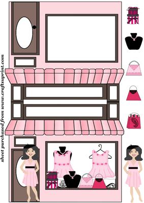 Pink Shop Window Card