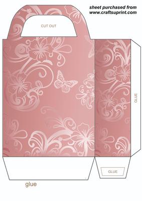 Strawberry Floral Butterfly Gift Bag