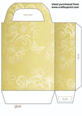 Yellow Floral Butterfly Gift Bag