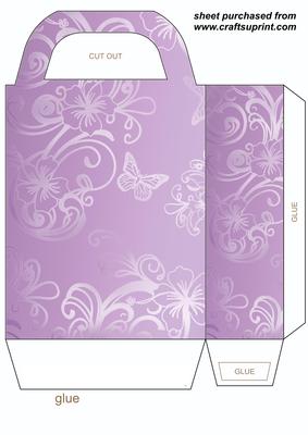 Lilac Floral Butterfly Gift Bag